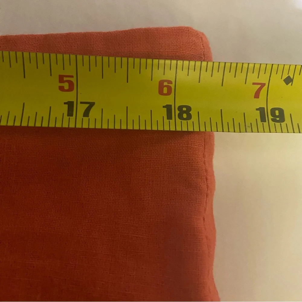 Banana Republic Linen/Cotton Midi Skirt Size Small Boho Coastal Modest Orange